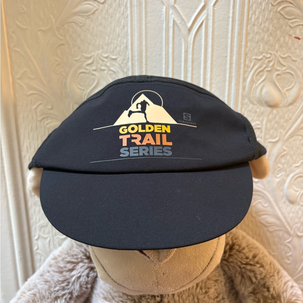 Salomon Black Cap AIR LOGO-BLACK-Autumn Blaze golden trail
